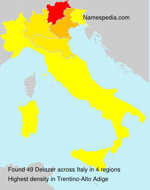 Surname Delazer in Italy Surname Delazer in Italy