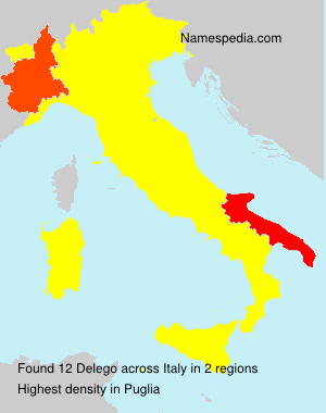 Surname Delego in Italy Surname Delego in Italy