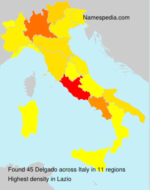 Surname Delgado in Italy Surname Delgado in Italy