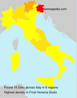 Surname Delic in Italy Surname Delic in Italy