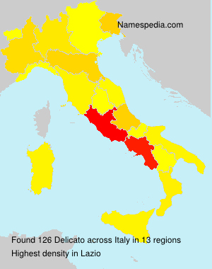 Surname Delicato in Italy Surname Delicato in Italy