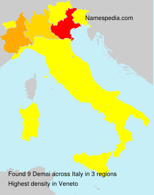 Surname Demai in Italy Surname Demai in Italy