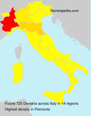 Surname Demaria in Italy Surname Demaria in Italy