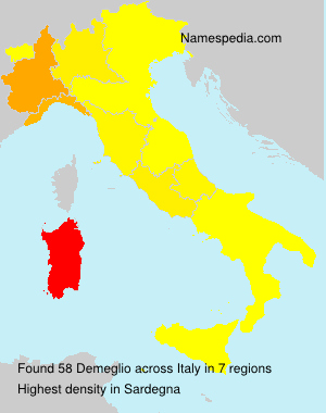 Surname Demeglio in Italy Surname Demeglio in Italy