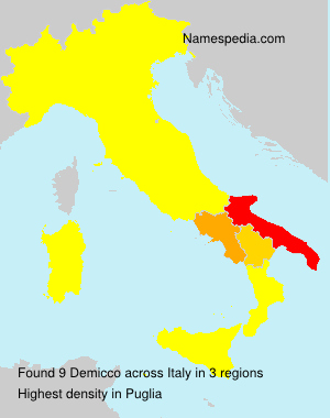Surname Demicco in Italy Surname Demicco in Italy