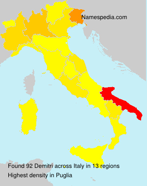 Surname Demitri in Italy Surname Demitri in Italy