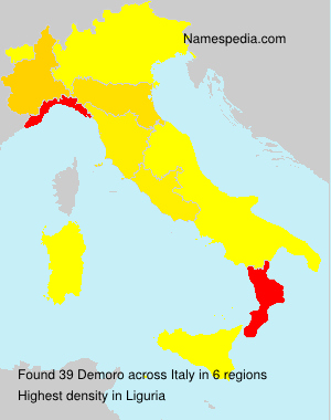 Surname Demoro in Italy Surname Demoro in Italy