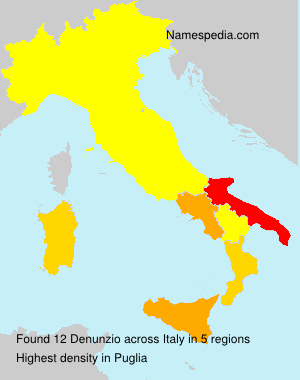 Surname Denunzio in Italy Surname Denunzio in Italy