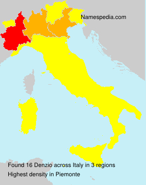 Surname Denzio in Italy Surname Denzio in Italy