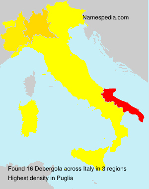 Surname Depergola in Italy Surname Depergola in Italy