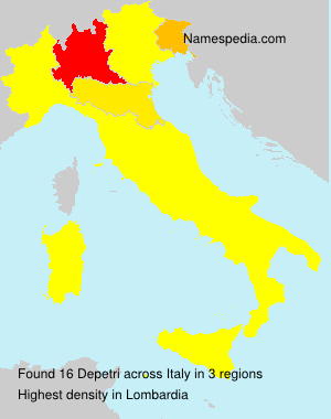 Surname Depetri in Italy Surname Depetri in Italy