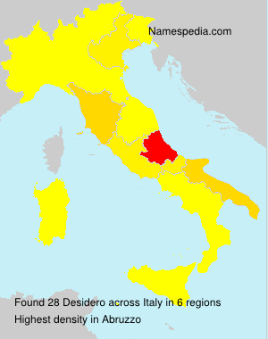 Surname Desidero in Italy Surname Desidero in Italy