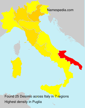 Surname Desimio in Italy Surname Desimio in Italy