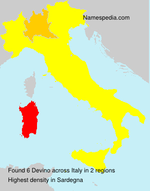 Surname Devino in Italy