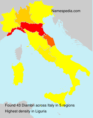 Surname Diambri in Italy Surname Diambri in Italy