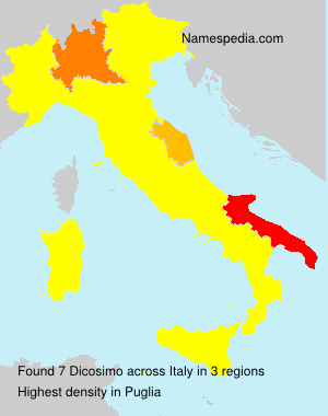 Surname Dicosimo in Italy Surname Dicosimo in Italy