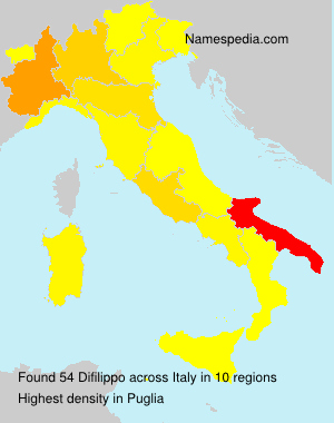 Surname Difilippo in Italy Surname Difilippo in Italy