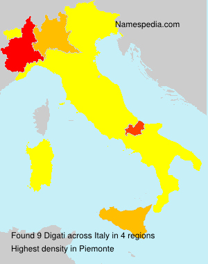 Surname Digati in Italy Surname Digati in Italy