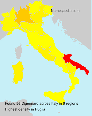 Surname Digennaro in Italy Surname Digennaro in Italy