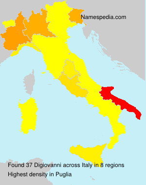 Surname Digiovanni in Italy Surname Digiovanni in Italy