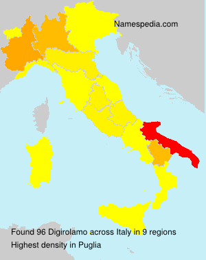 Surname Digirolamo in Italy Surname Digirolamo in Italy