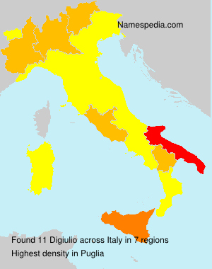 Surname Digiulio in Italy Surname Digiulio in Italy