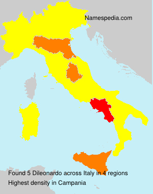 Surname Dileonardo in Italy Surname Dileonardo in Italy