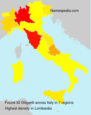 Surname Diligenti in Italy Surname Diligenti in Italy