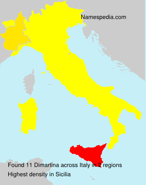 Surname Dimartina in Italy