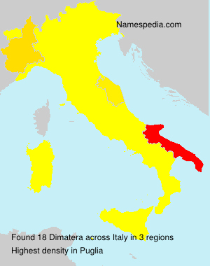 Surname Dimatera in Italy Surname Dimatera in Italy