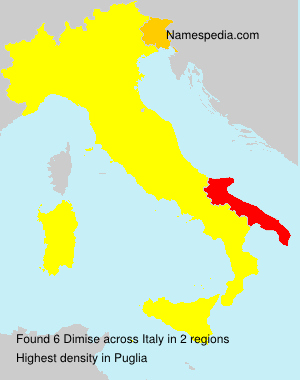 Surname Dimise in Italy Surname Dimise in Italy
