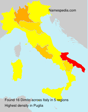 Surname Dimito in Italy Surname Dimito in Italy