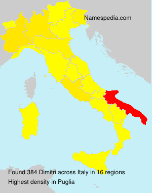 Surname Dimitri in Italy Surname Dimitri in Italy