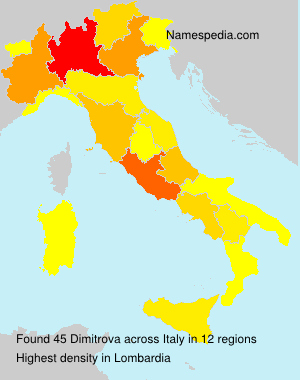 Surname Dimitrova in Italy Surname Dimitrova in Italy
