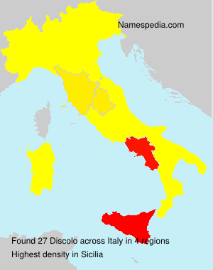 Surname Discolo in Italy Surname Discolo in Italy