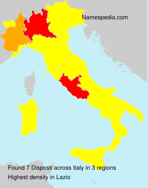 Surname Disposti in Italy Surname Disposti in Italy