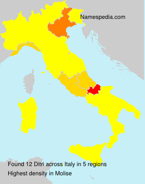 Surname Ditri in Italy Surname Ditri in Italy