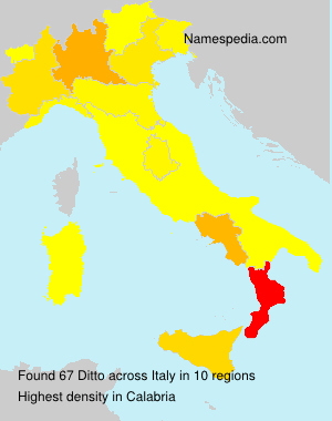 Surname Ditto in Italy Surname Ditto in Italy