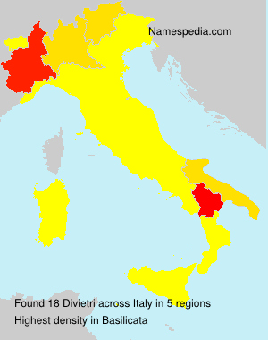 Surname Divietri in Italy Surname Divietri in Italy