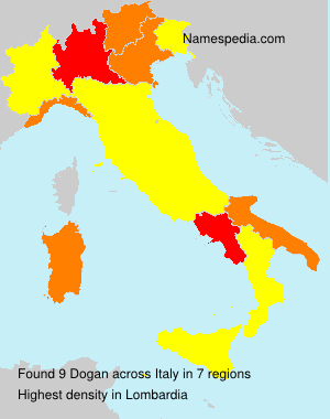 Surname Dogan in Italy Surname Dogan in Italy