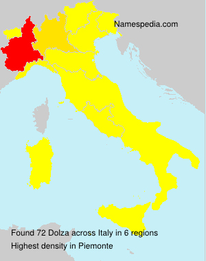 Surname Dolza in Italy Surname Dolza in Italy