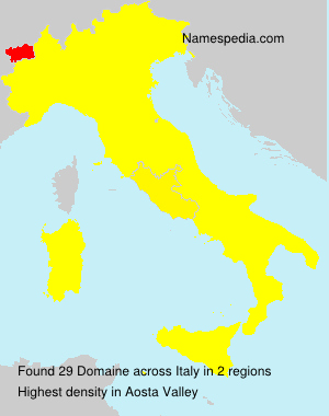 Surname Domaine in Italy