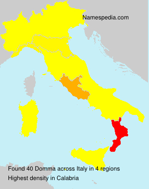 Surname Domma in Italy Surname Domma in Italy