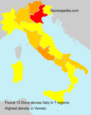 Surname Done in Italy Surname Done in Italy