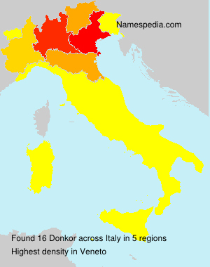 Familiennamen Donkor - Italy