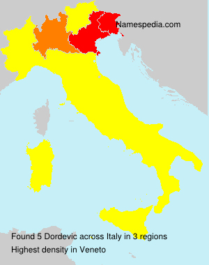 Surname Dordevic in Italy Surname Dordevic in Italy