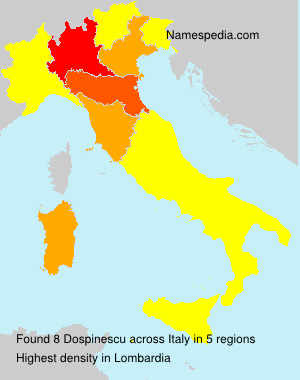 Surname Dospinescu in Italy Surname Dospinescu in Italy