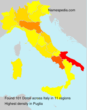 Surname Dotoli in Italy Surname Dotoli in Italy