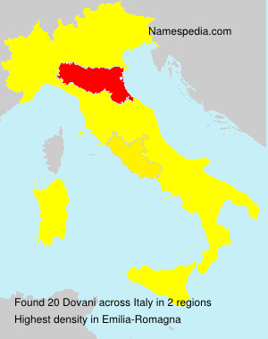 Surname Dovani in Italy Surname Dovani in Italy