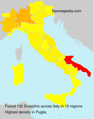 Surname Draicchio in Italy Surname Draicchio in Italy